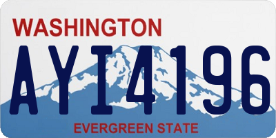 WA license plate AYI4196