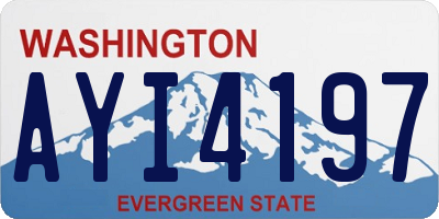 WA license plate AYI4197