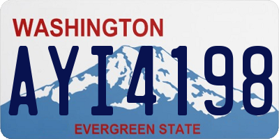 WA license plate AYI4198