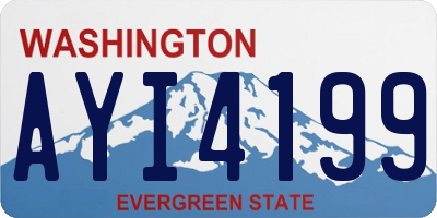 WA license plate AYI4199