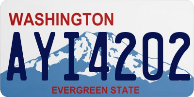 WA license plate AYI4202