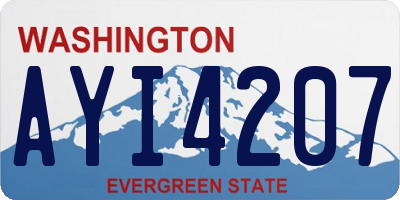 WA license plate AYI4207