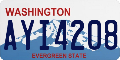 WA license plate AYI4208