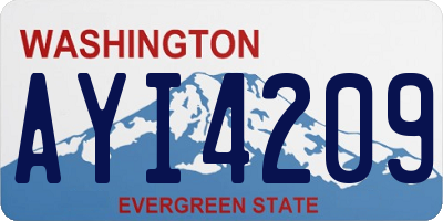 WA license plate AYI4209