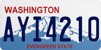 WA license plate AYI4210