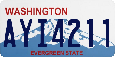 WA license plate AYI4211