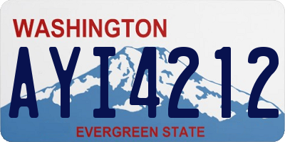 WA license plate AYI4212