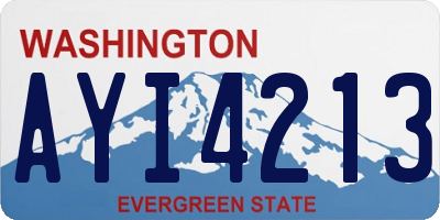 WA license plate AYI4213