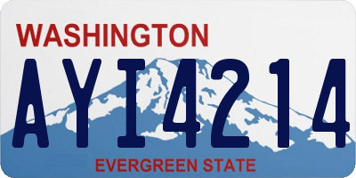 WA license plate AYI4214