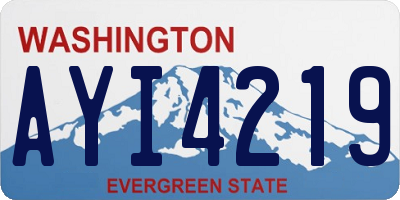 WA license plate AYI4219