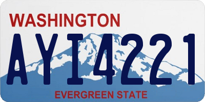 WA license plate AYI4221
