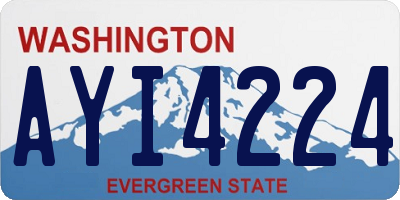 WA license plate AYI4224