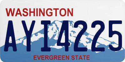 WA license plate AYI4225