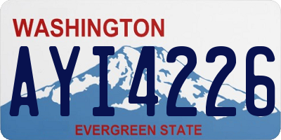 WA license plate AYI4226