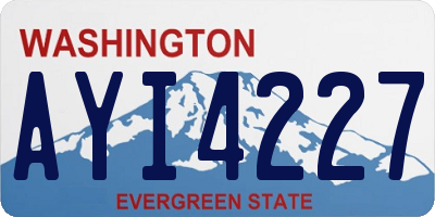 WA license plate AYI4227