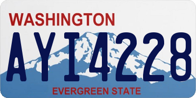 WA license plate AYI4228