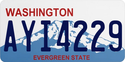 WA license plate AYI4229