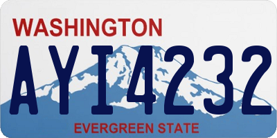 WA license plate AYI4232