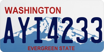 WA license plate AYI4233