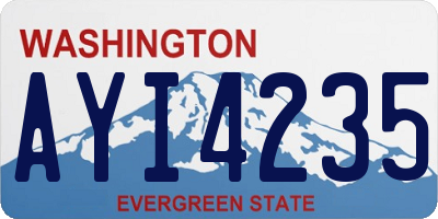 WA license plate AYI4235