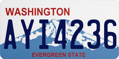 WA license plate AYI4236