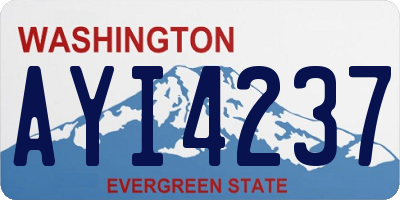 WA license plate AYI4237