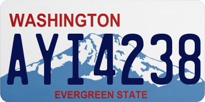 WA license plate AYI4238