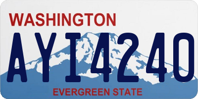 WA license plate AYI4240