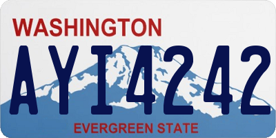 WA license plate AYI4242