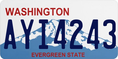 WA license plate AYI4243