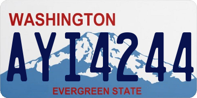 WA license plate AYI4244