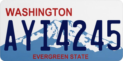 WA license plate AYI4245