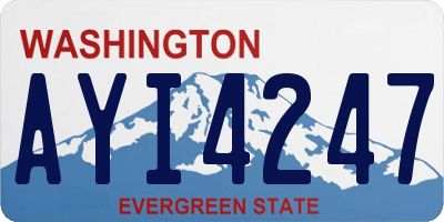 WA license plate AYI4247