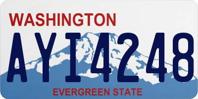 WA license plate AYI4248