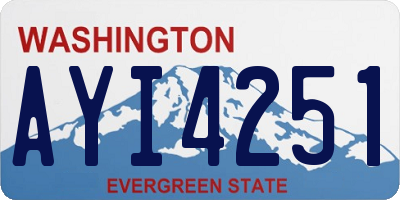 WA license plate AYI4251