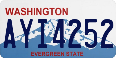 WA license plate AYI4252