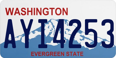 WA license plate AYI4253