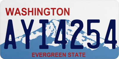WA license plate AYI4254
