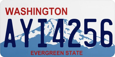 WA license plate AYI4256