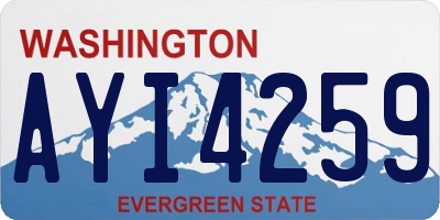 WA license plate AYI4259