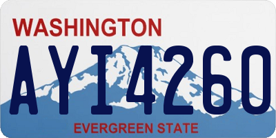 WA license plate AYI4260