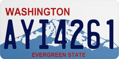 WA license plate AYI4261
