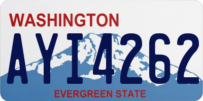 WA license plate AYI4262