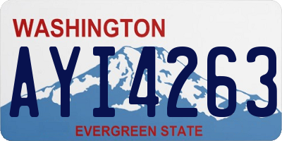 WA license plate AYI4263