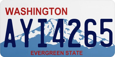 WA license plate AYI4265