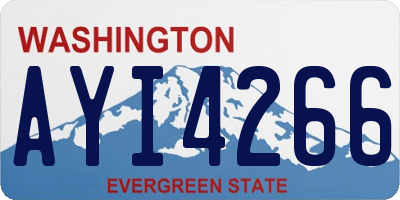 WA license plate AYI4266