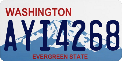 WA license plate AYI4268