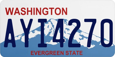 WA license plate AYI4270