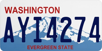 WA license plate AYI4274