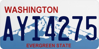 WA license plate AYI4275